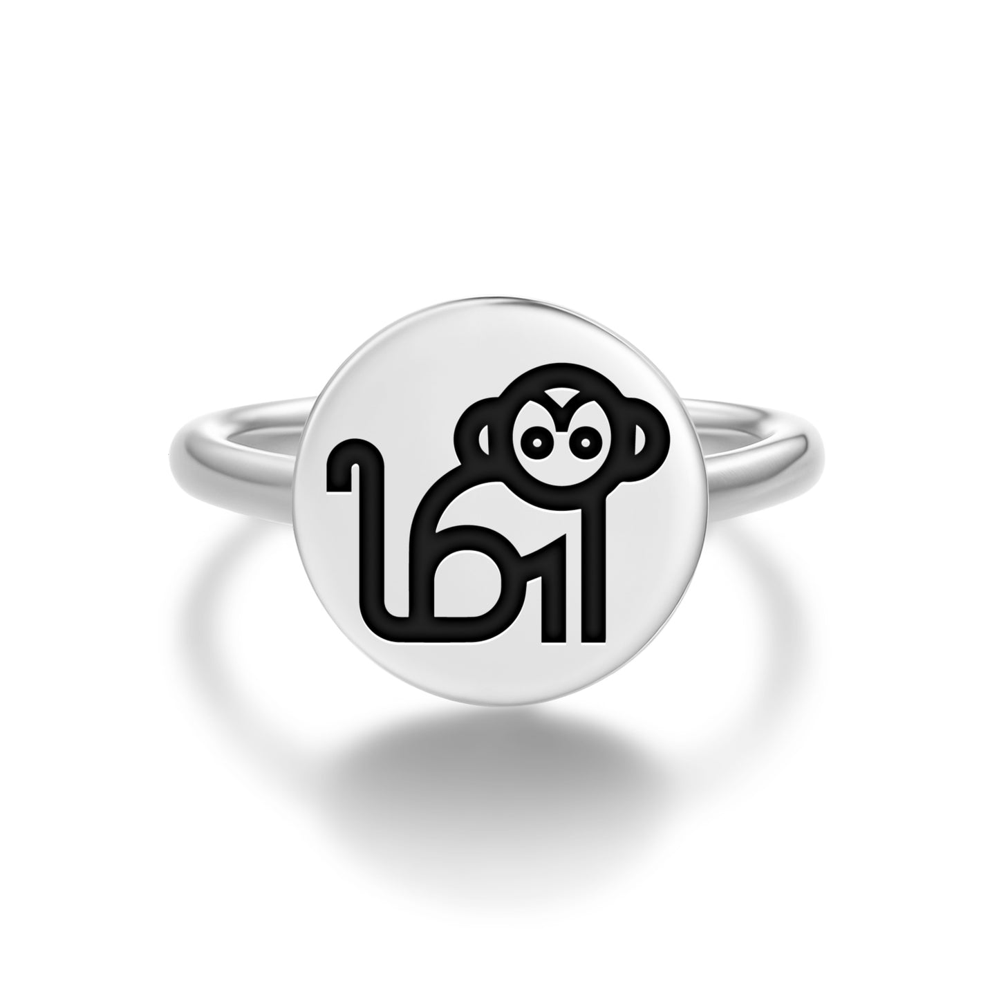 MONKEY Animal Symbols Adjustable Open Ring