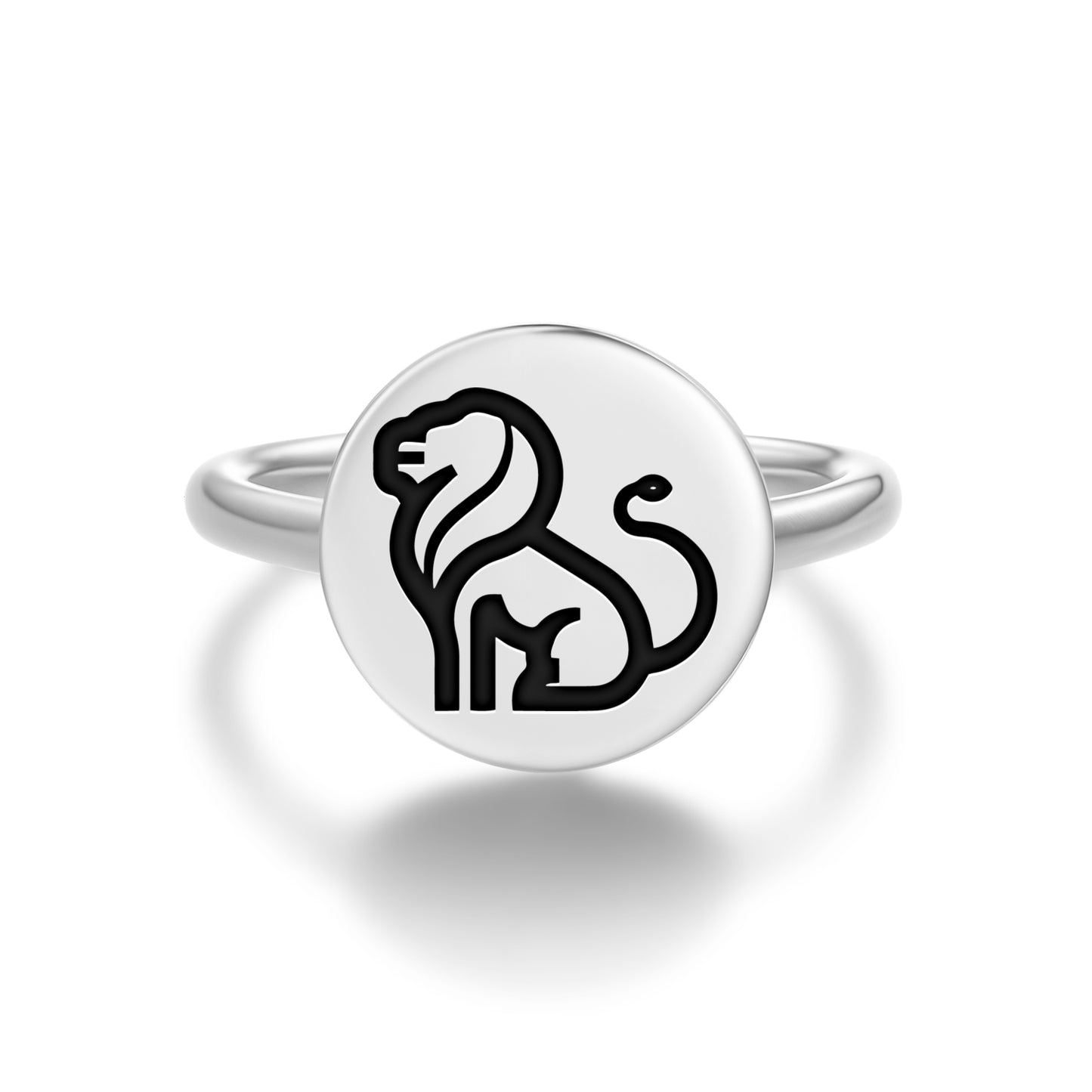 LION Animal Symbols Adjustable Open Ring