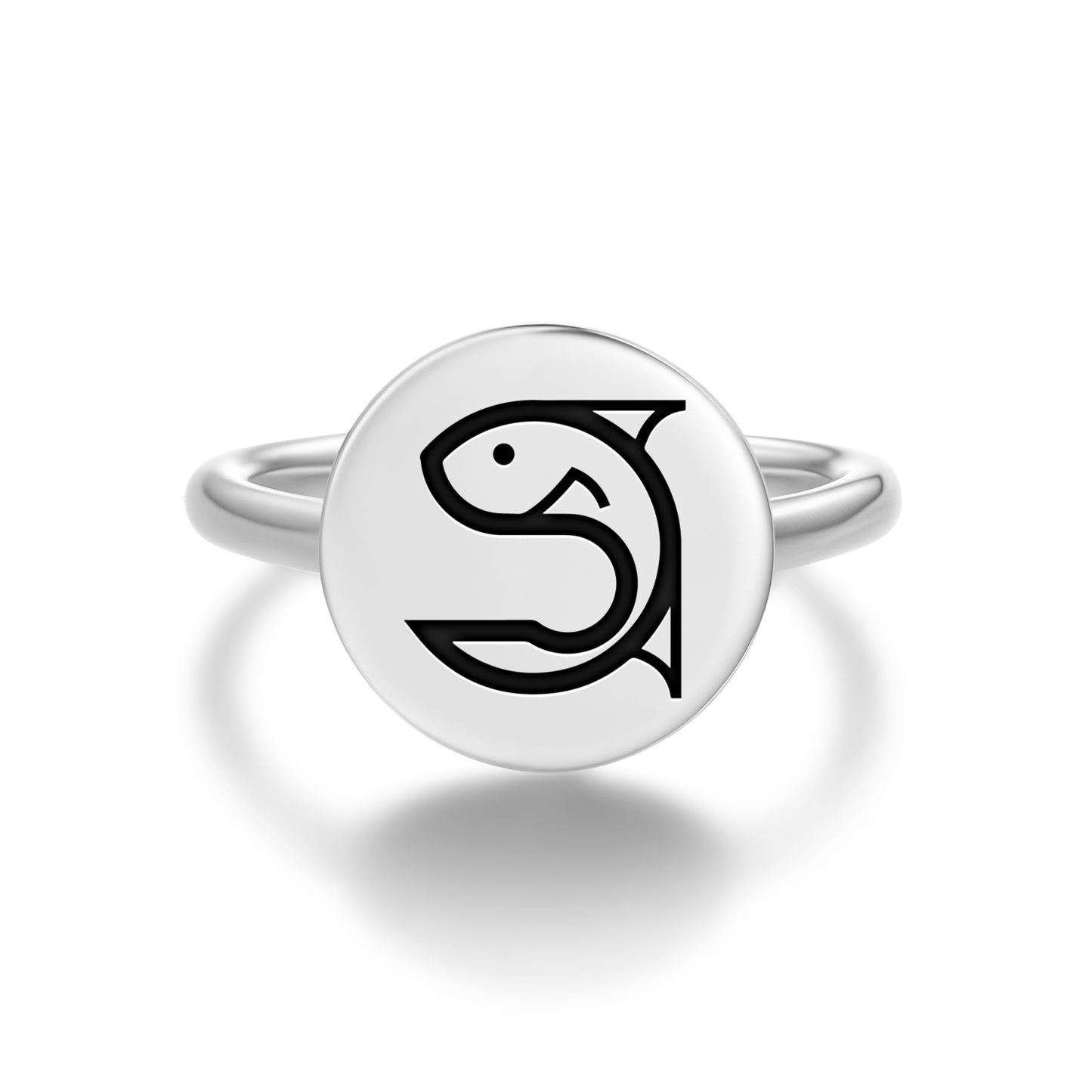 FISH Animal Symbols Adjustable Open Ring