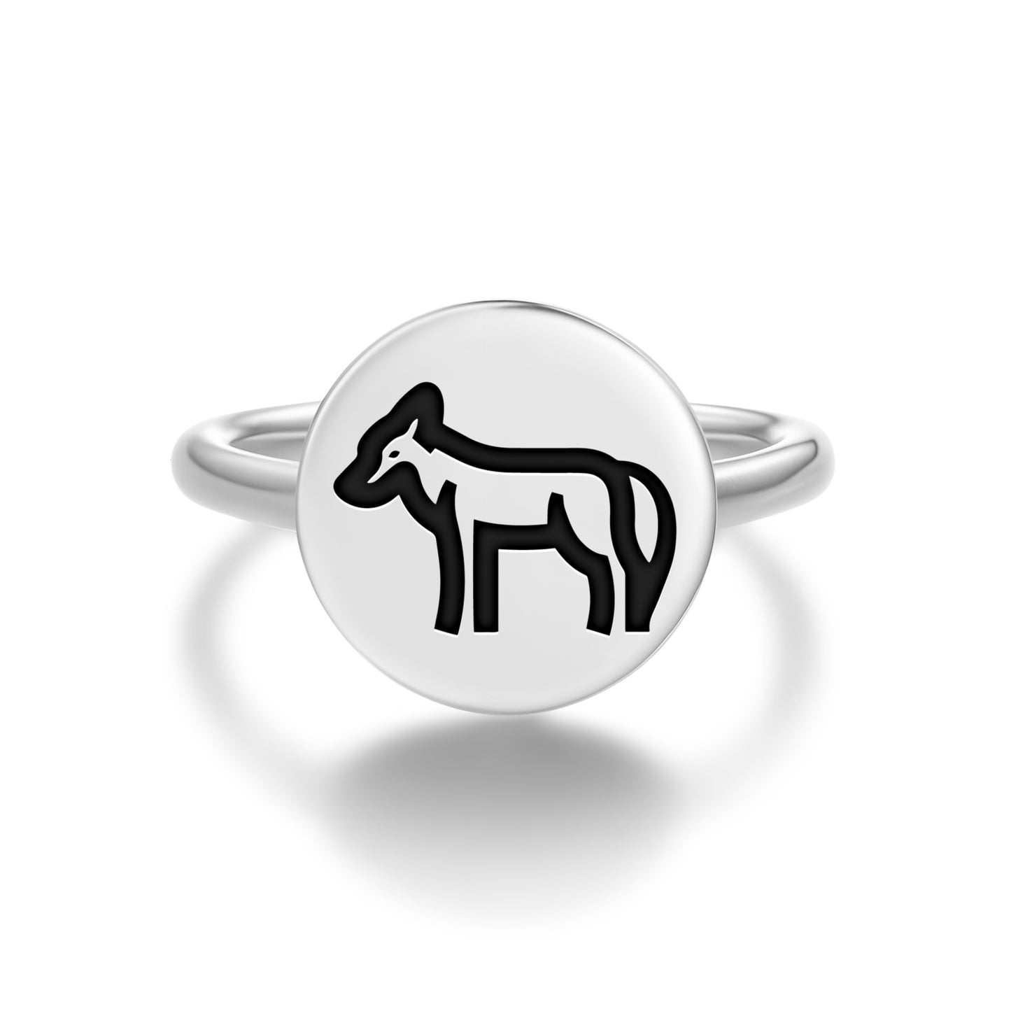 COYOTE Animal Symbols Adjustable Open Ring