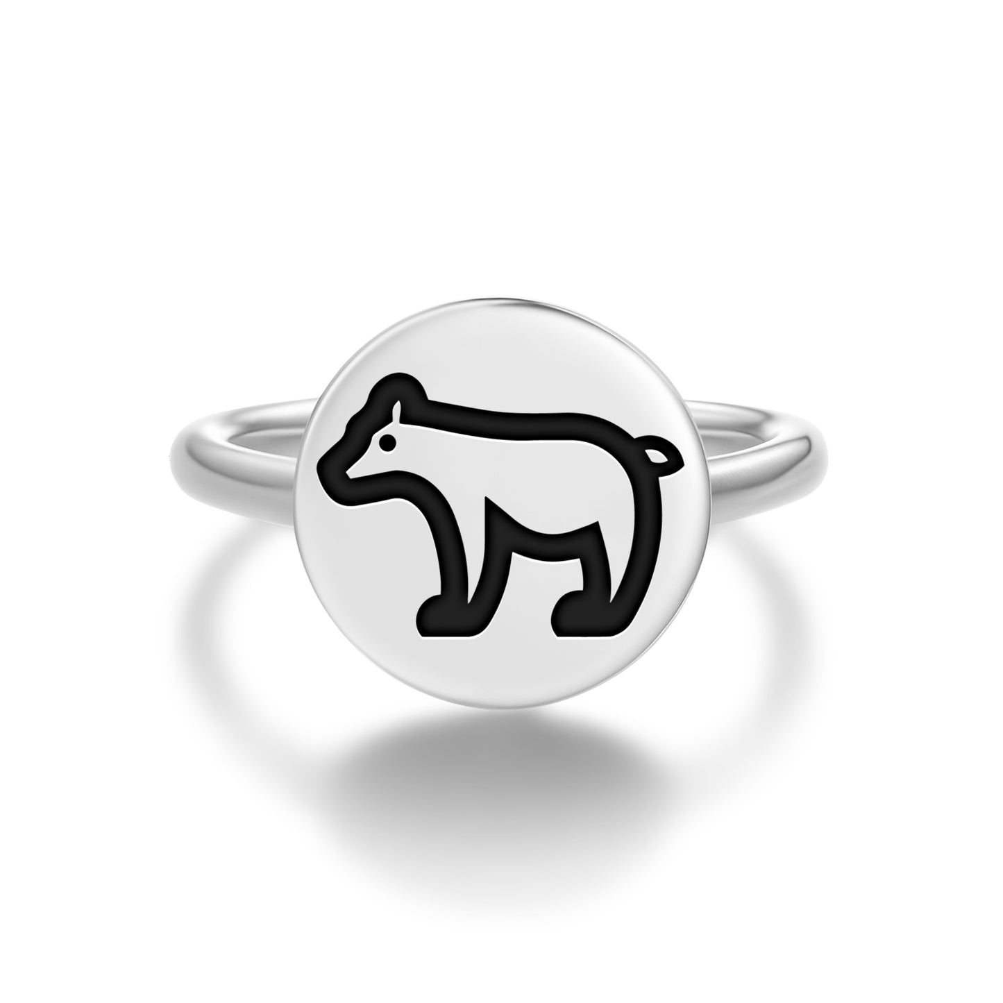 BEAR Animal Symbols Adjustable Open Ring