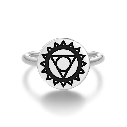 Vishuddha – Throat chakra Chakra Symbols Adjustable Open Ring
