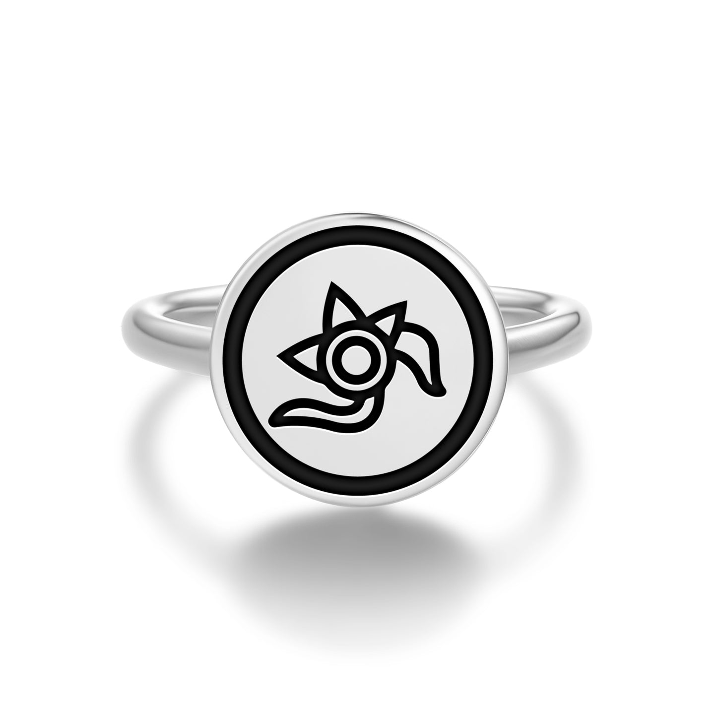 God Speaks Mu Lemurian Symbols Adjustable Open Ring