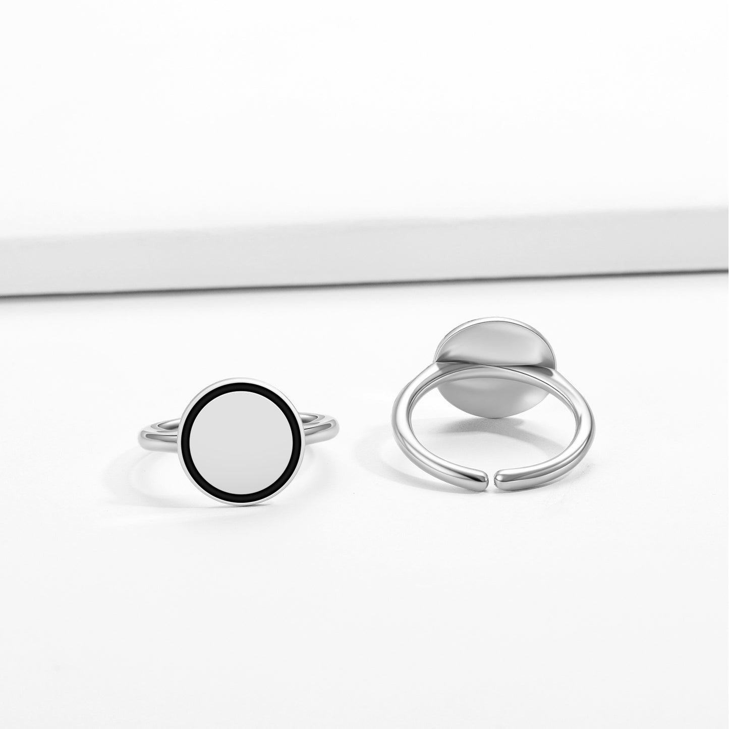 God Mu Lemurian Symbols Adjustable Open Ring