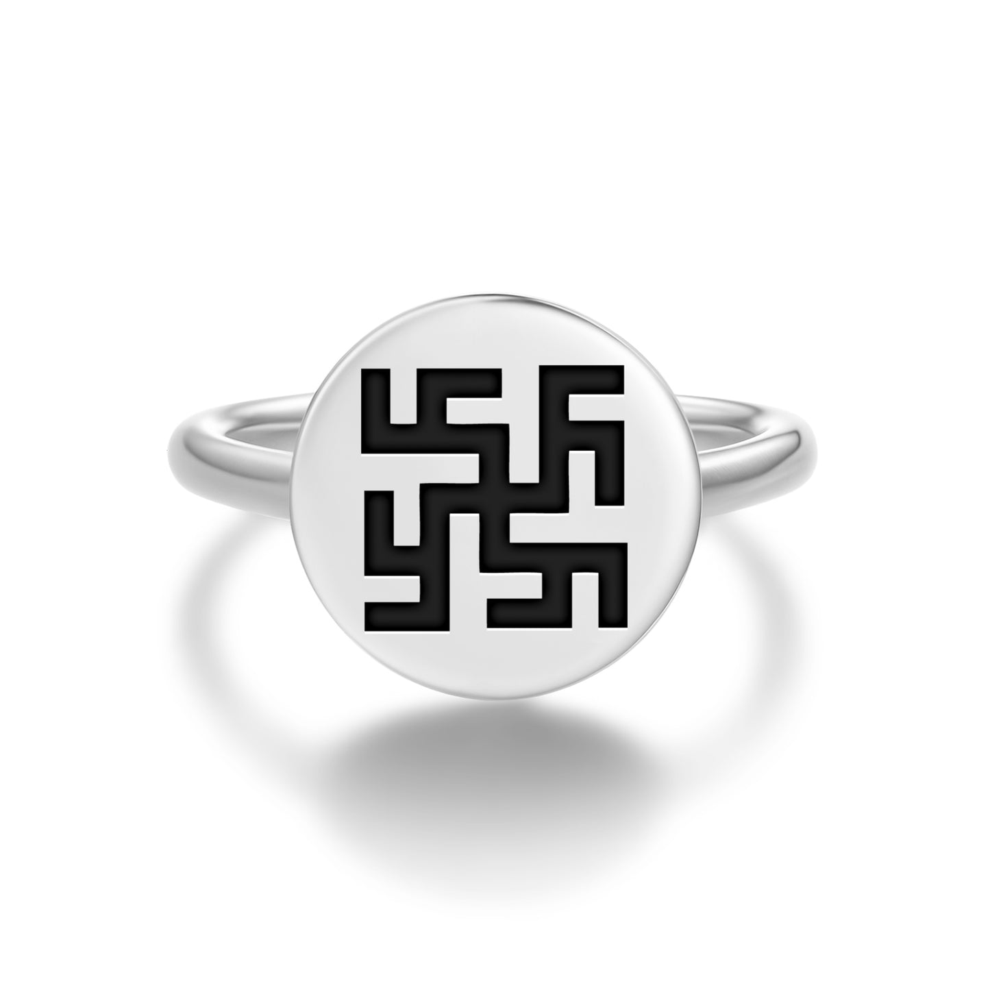 Thunder cross Latvian Symbols Adjustable Open Ring