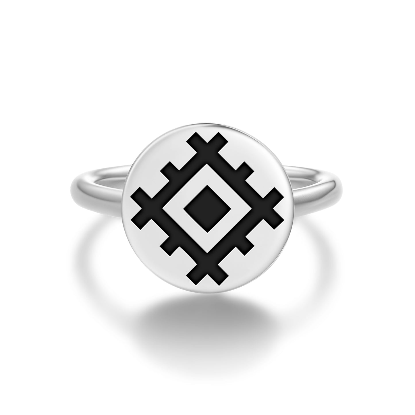 Saule Latvian Symbols Adjustable Open Ring