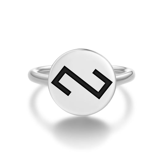 Zalktis – Grass snake Latvian Symbols Adjustable Open Ring