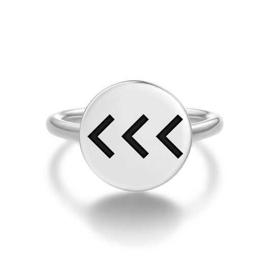 Laima Latvian Symbols Adjustable Open Ring