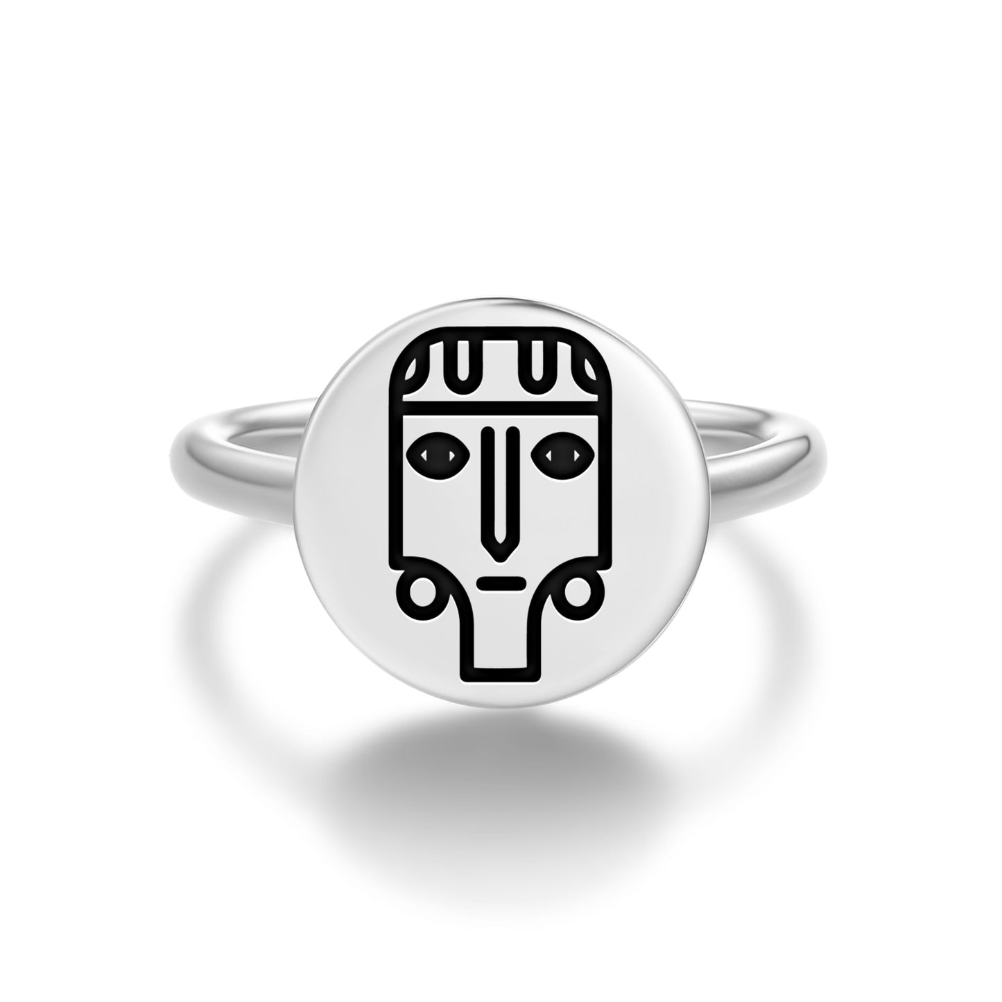 Ao Easter Island Rapa Nui Symbols Adjustable Open Ring