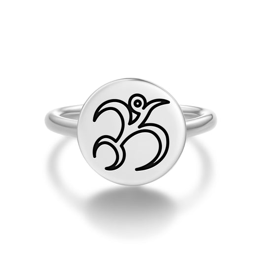 Manutara Easter Island Rapa Nui Symbols Adjustable Open Ring