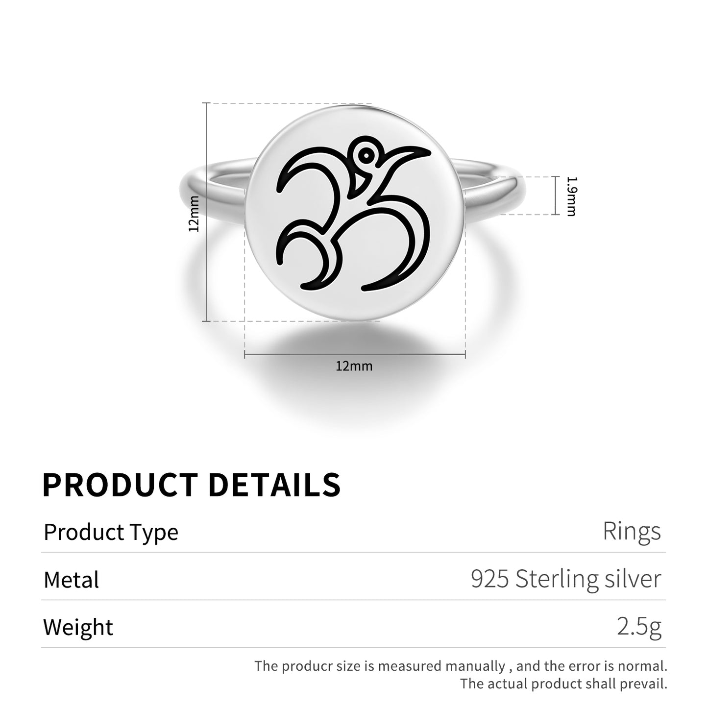 Manutara Easter Island Rapa Nui Symbols Adjustable Open Ring