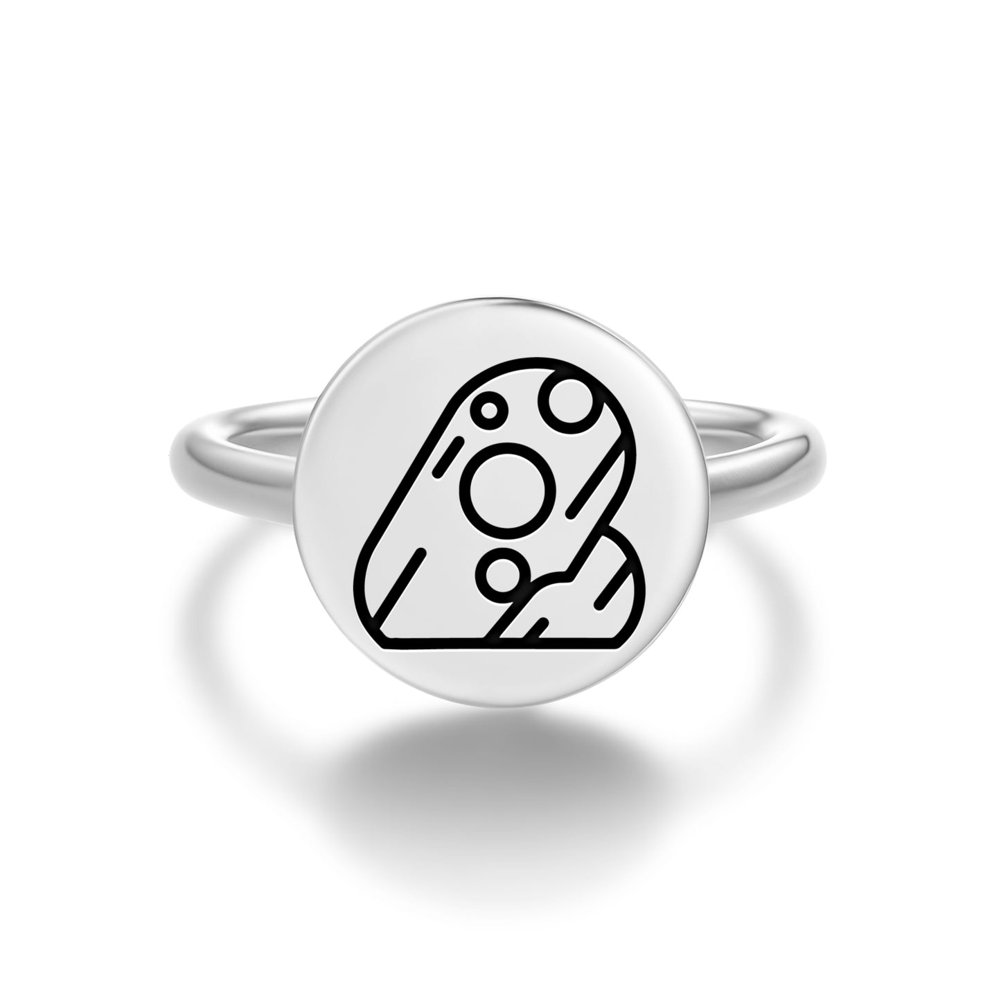 Pu o Hiro Easter Island Rapa Nui Symbols Adjustable Open Ring