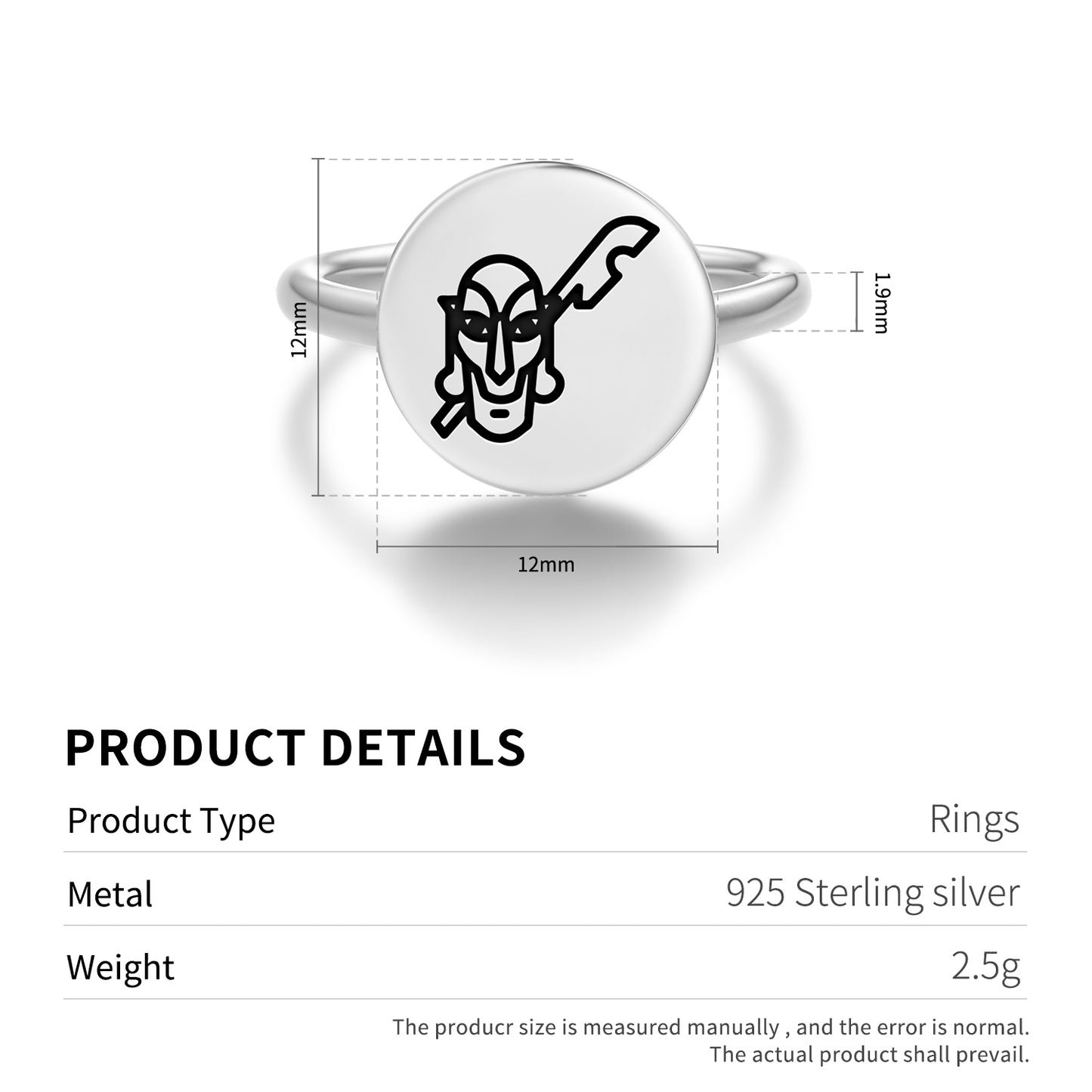 Uoke Easter Island Rapa Nui Symbols Adjustable Open Ring