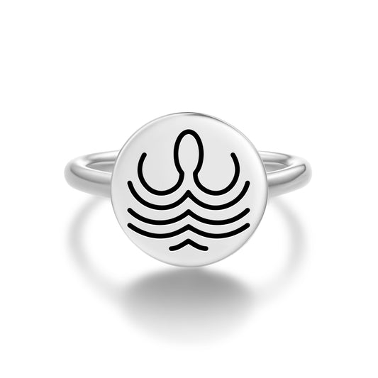 Heke Easter Island Rapa Nui Symbols Adjustable Open Ring