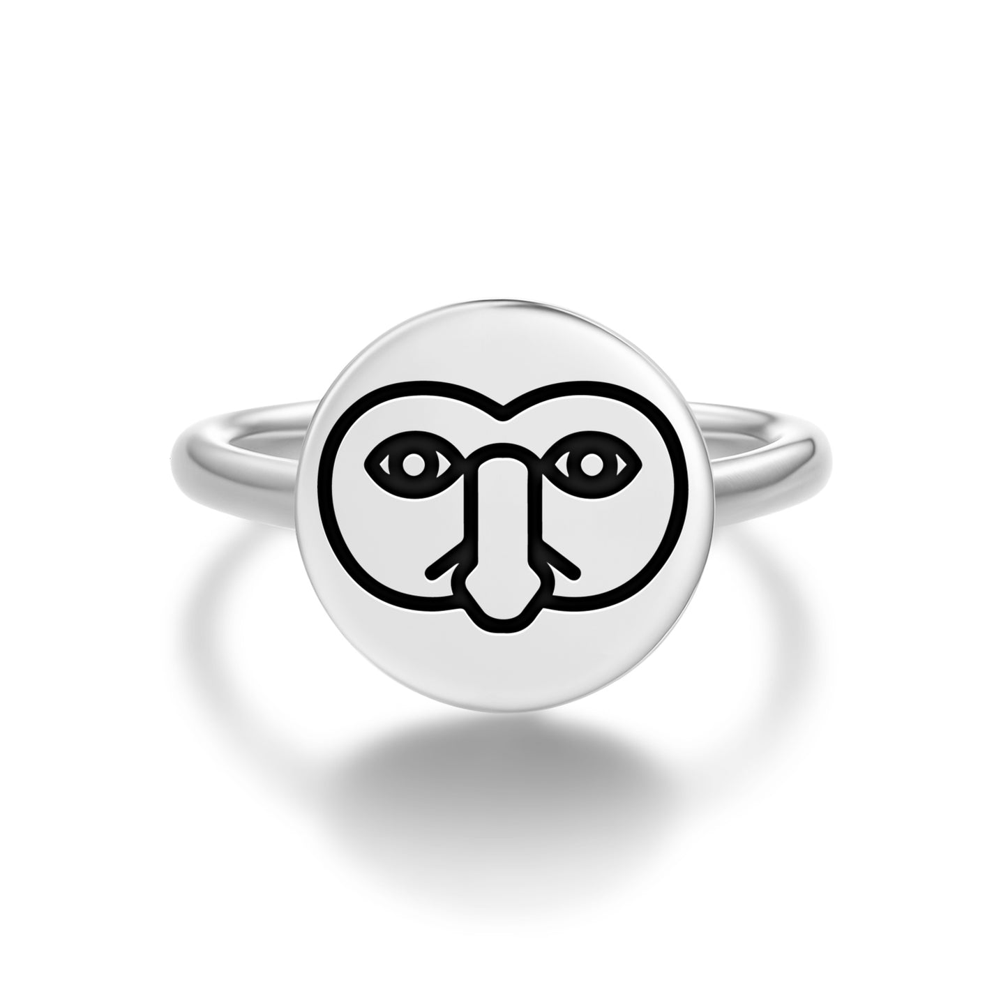 Make Make Easter Island Rapa Nui Symbols Adjustable Open Ring