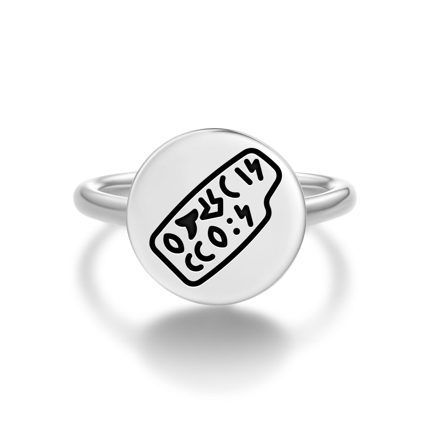 Kohau rongorongo Easter Island Rapa Nui Symbols Adjustable Open Ring