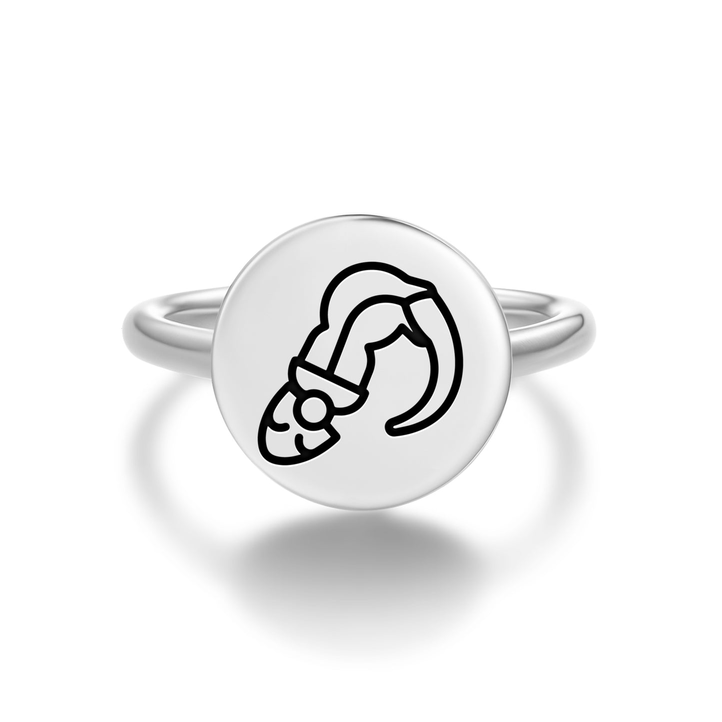 Moai moko Easter Island Rapa Nui Symbols Adjustable Open Ring