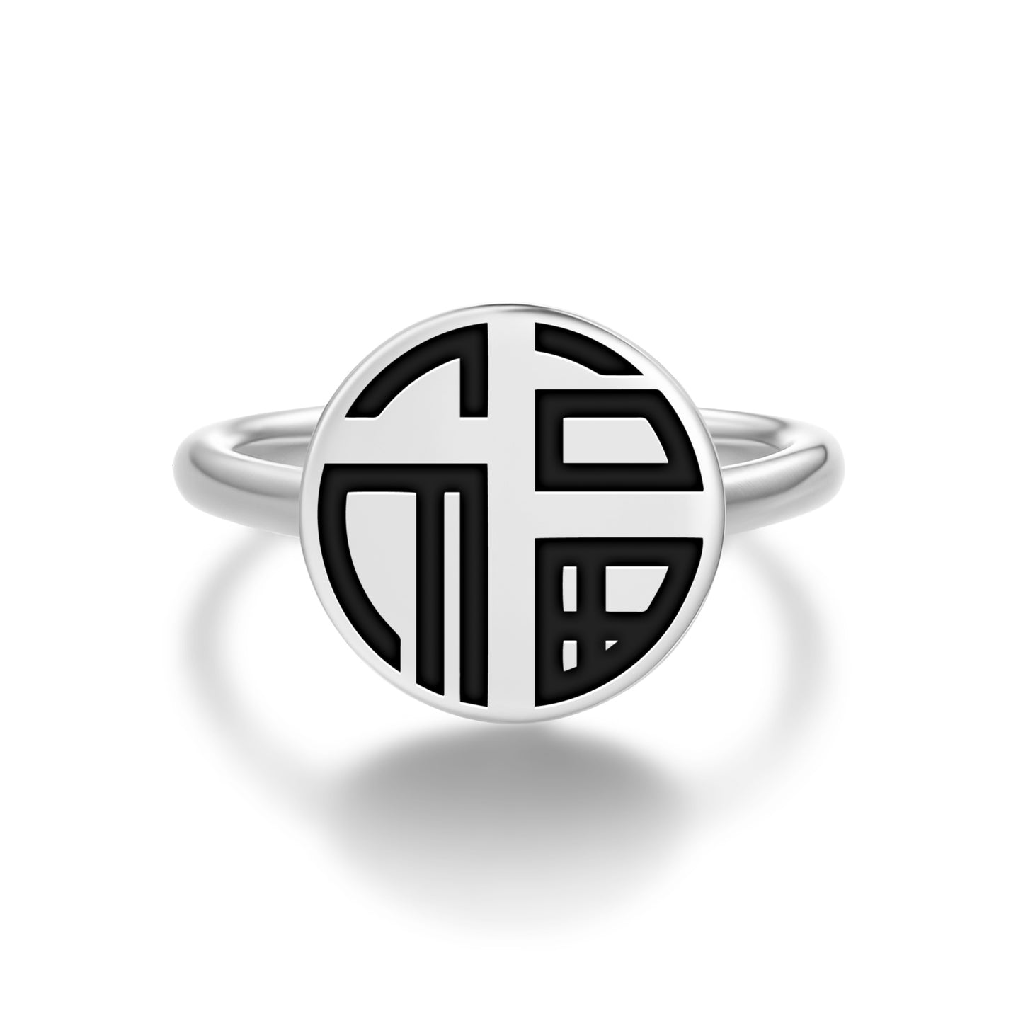 Lu – Luck Chinese Symbols Adjustable Open Ring