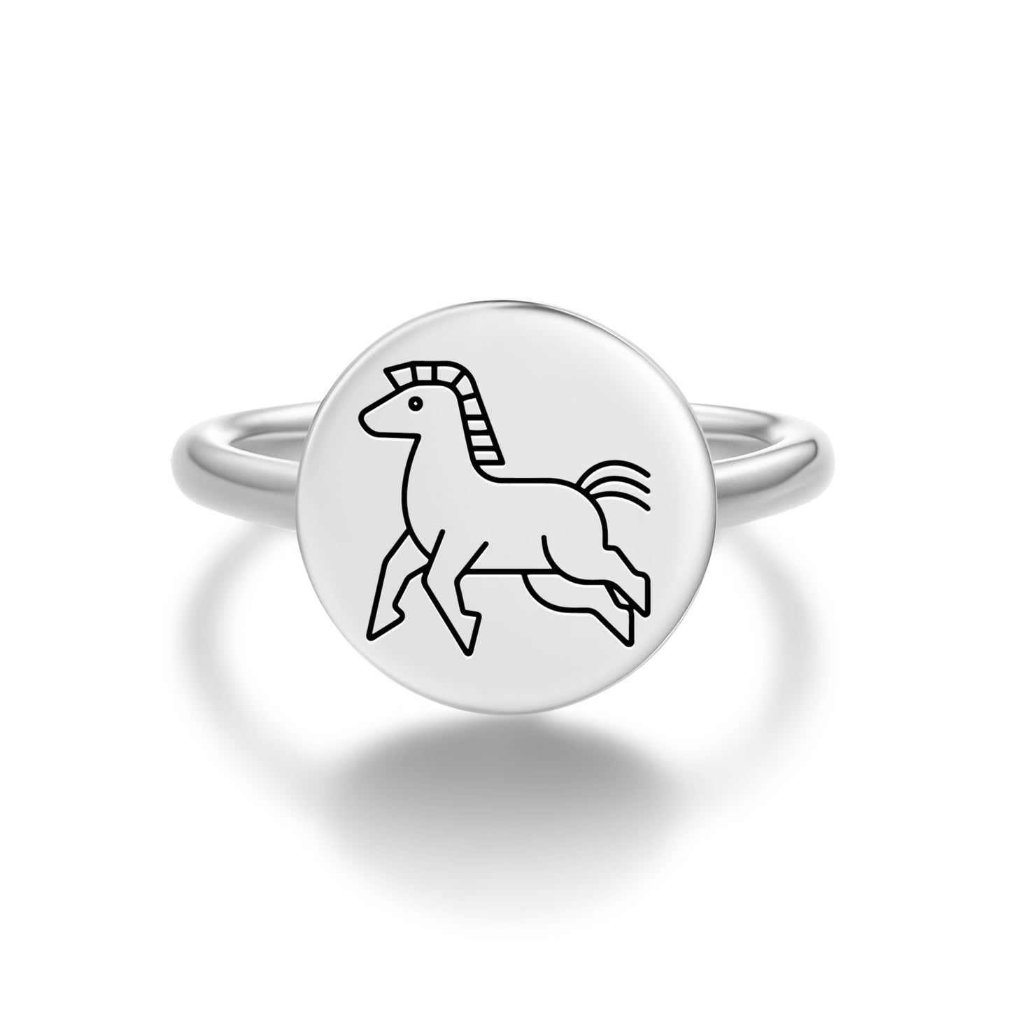 The Horse Feng shui Symbols Adjustable Open Ring