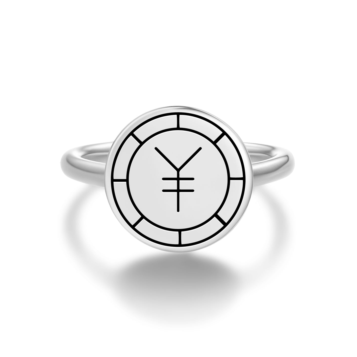 Chinese Coin Feng shui Symbols Adjustable Open Ring