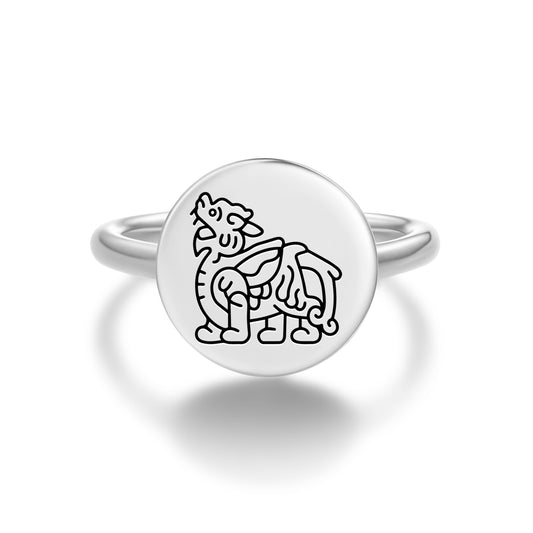 Chi Lin Feng shui Symbols Adjustable Open Ring