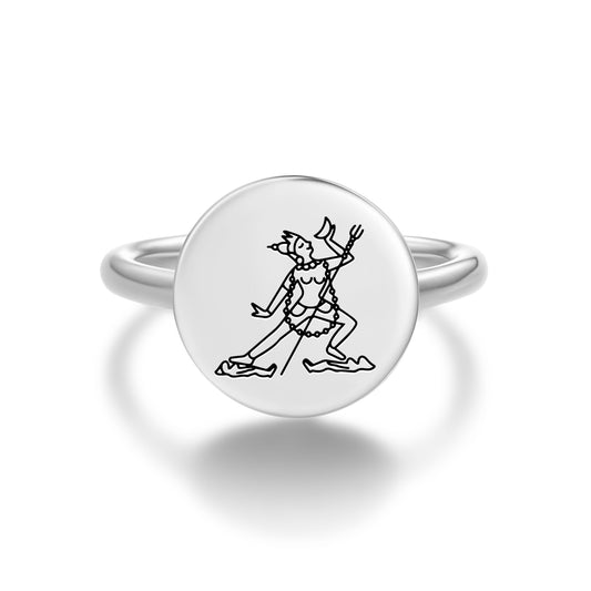 Narodakini Buddhist Gods Symbols Adjustable Open Ring