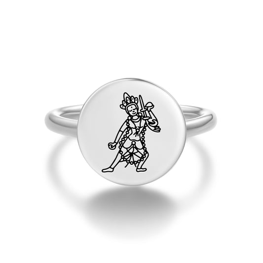 Vajrayogini Buddhist Gods Symbols Adjustable Open Ring