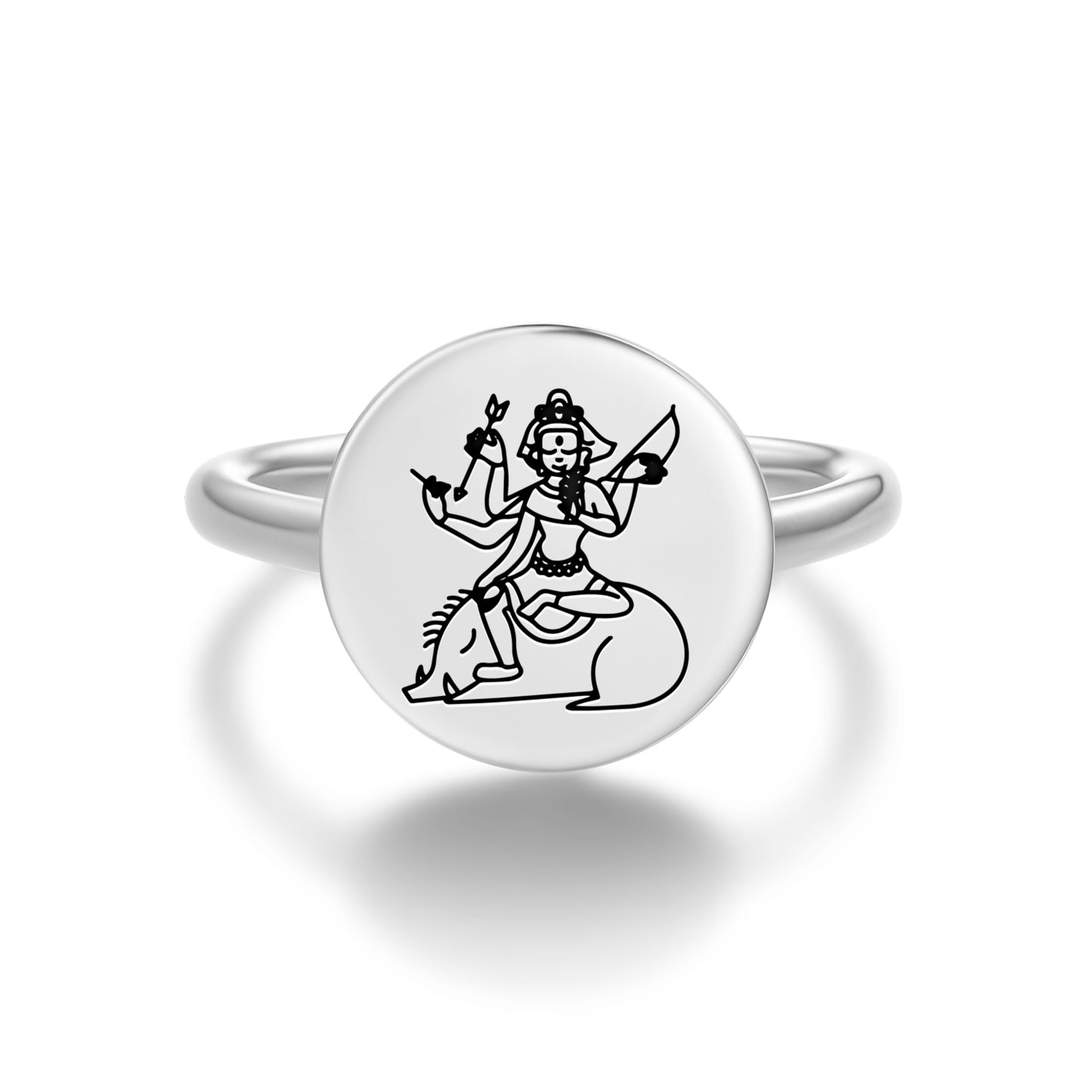 Marici Buddhist Gods Symbols Adjustable Open Ring