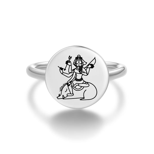 Marici Buddhist Gods Symbols Adjustable Open Ring