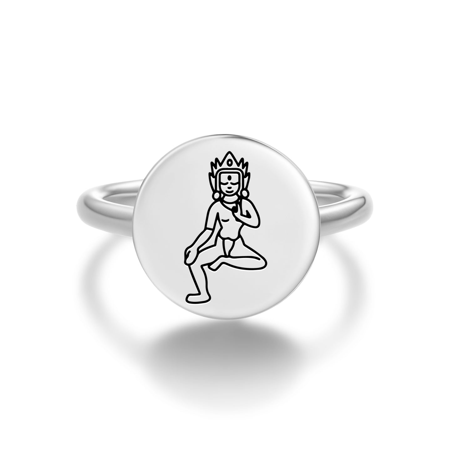 Khadi Ravani Tara Buddhist Gods Symbols Adjustable Open Ring