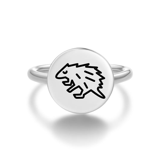 Sahi Porcupine Jainism Symbols Adjustable Open Ring