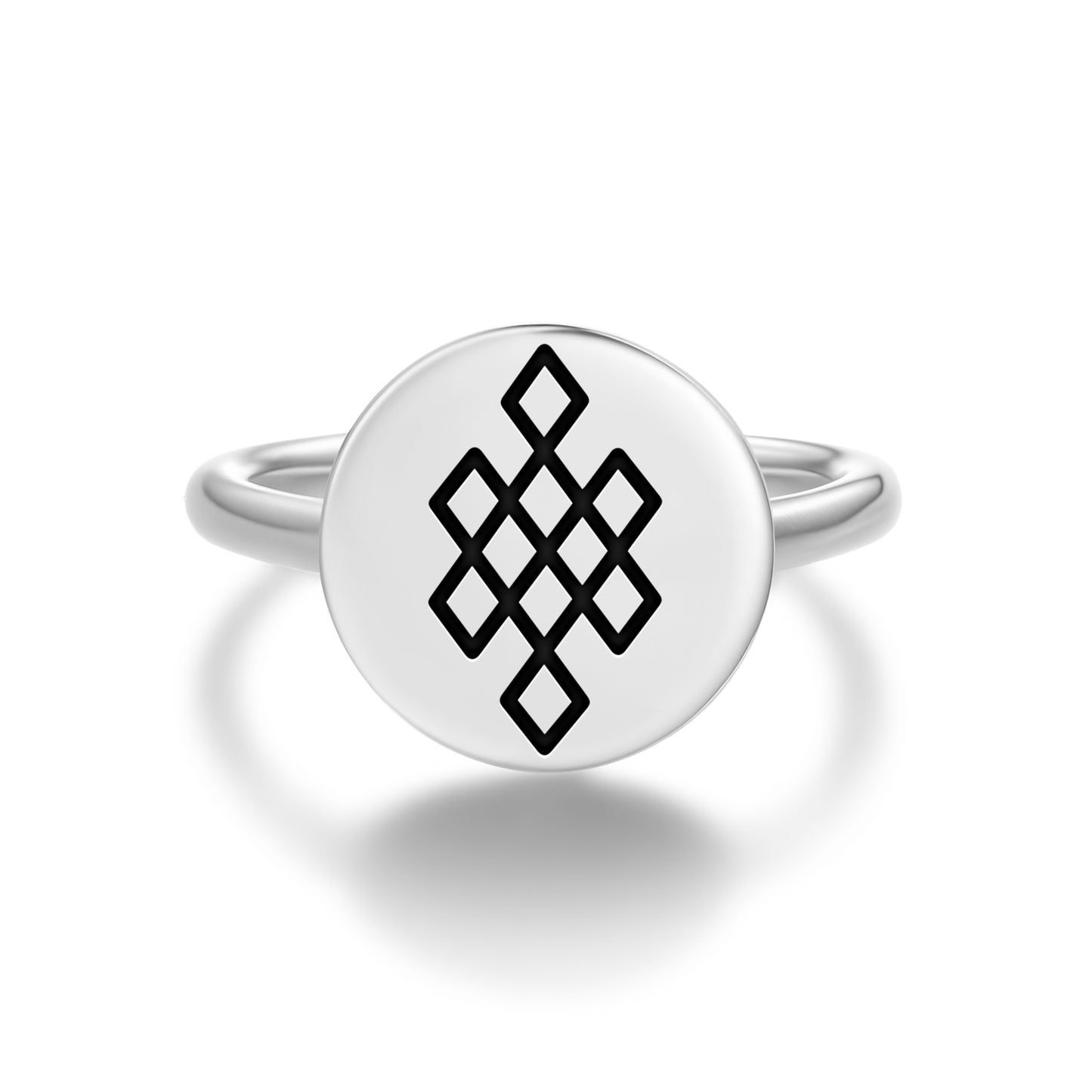 Shrivatsa Jainism Symbols Adjustable Open Ring