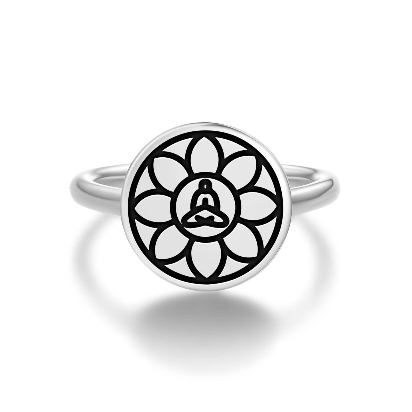 Siddha Chakra Jainism Symbols Adjustable Open Ring