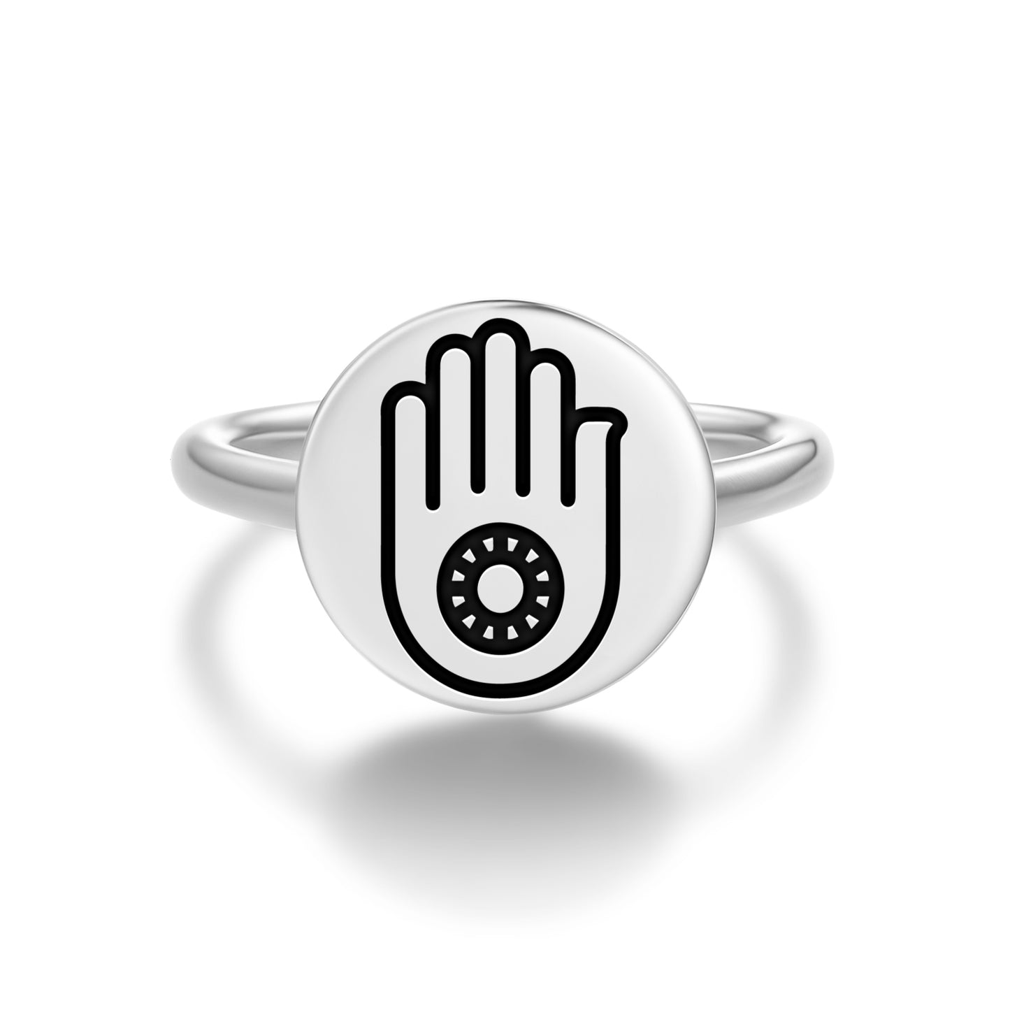 Jain Hand Symbol Jainism Symbols Adjustable Open Ring