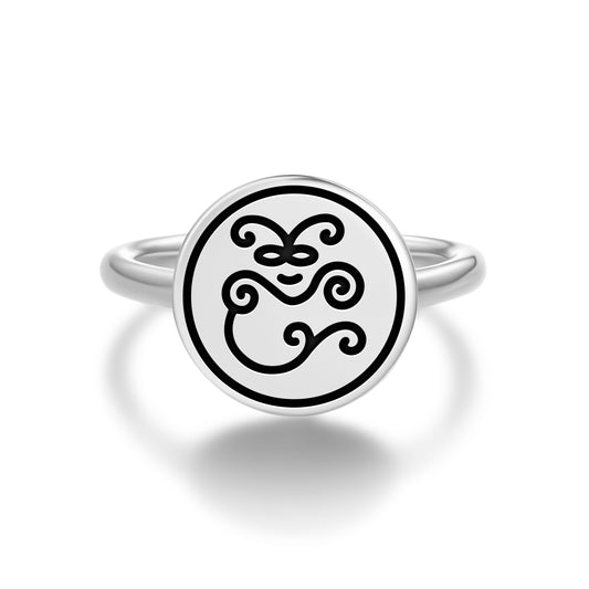 Capricornus Seal Anthroposophy Symbols Adjustable Open Ring