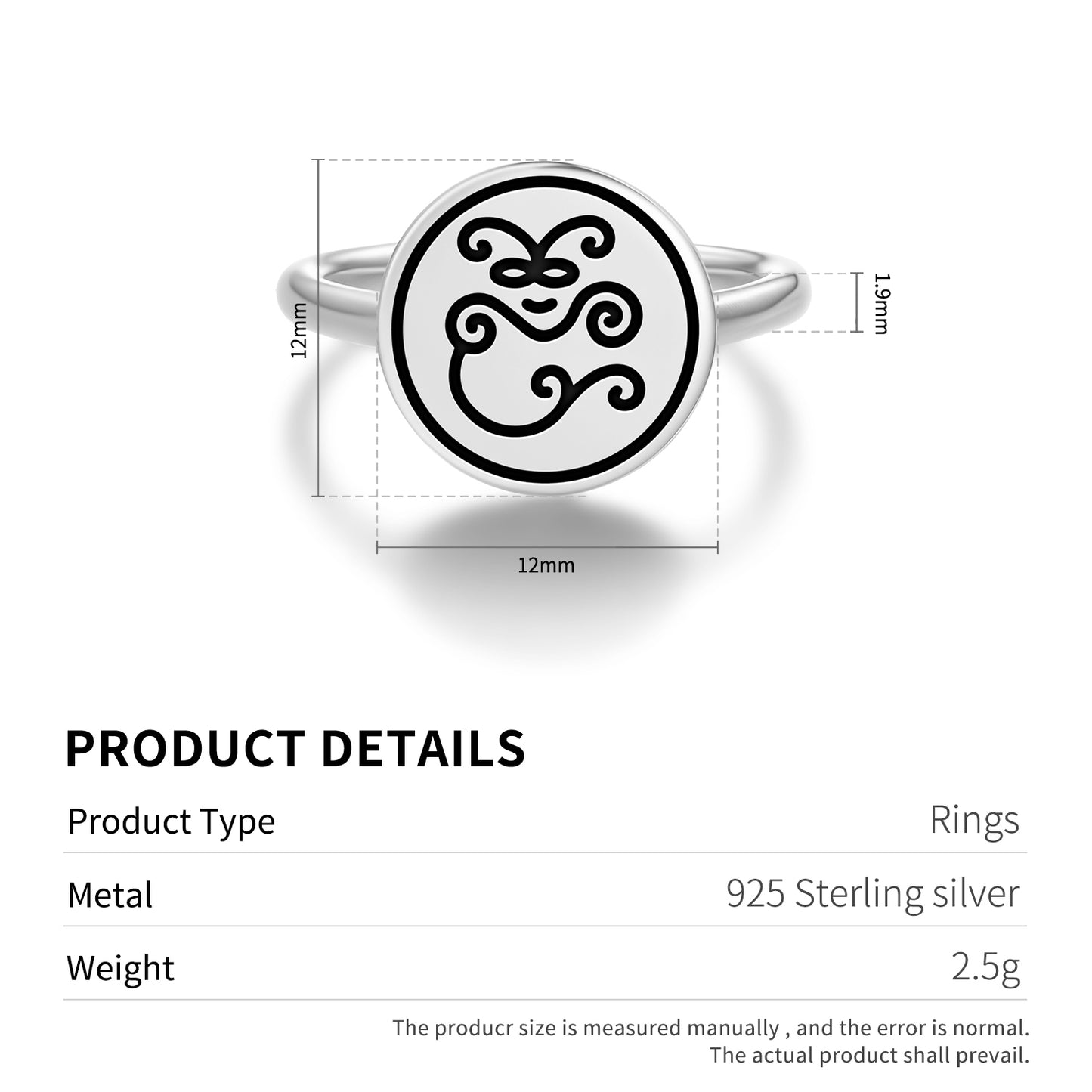 Capricornus Seal Anthroposophy Symbols Adjustable Open Ring