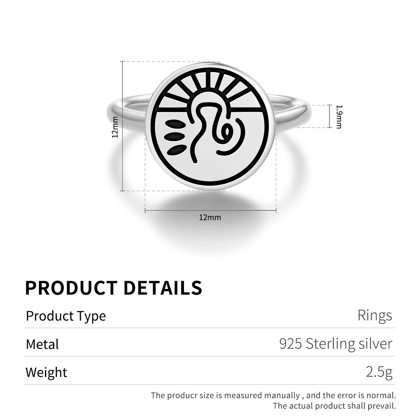 Leo Seal Anthroposophy Symbols Adjustable Open Ring