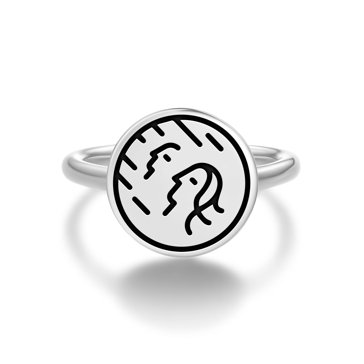 Aries Seal Anthroposophy Symbols Adjustable Open Ring