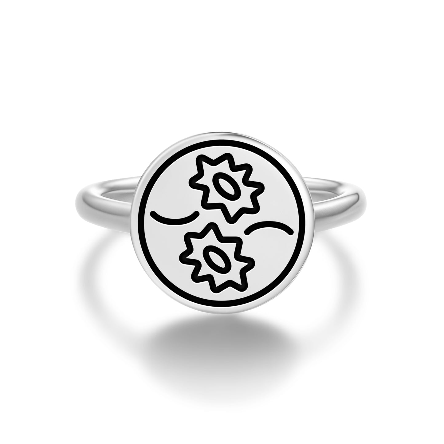 Pisces Seal Anthroposophy Symbols Adjustable Open Ring