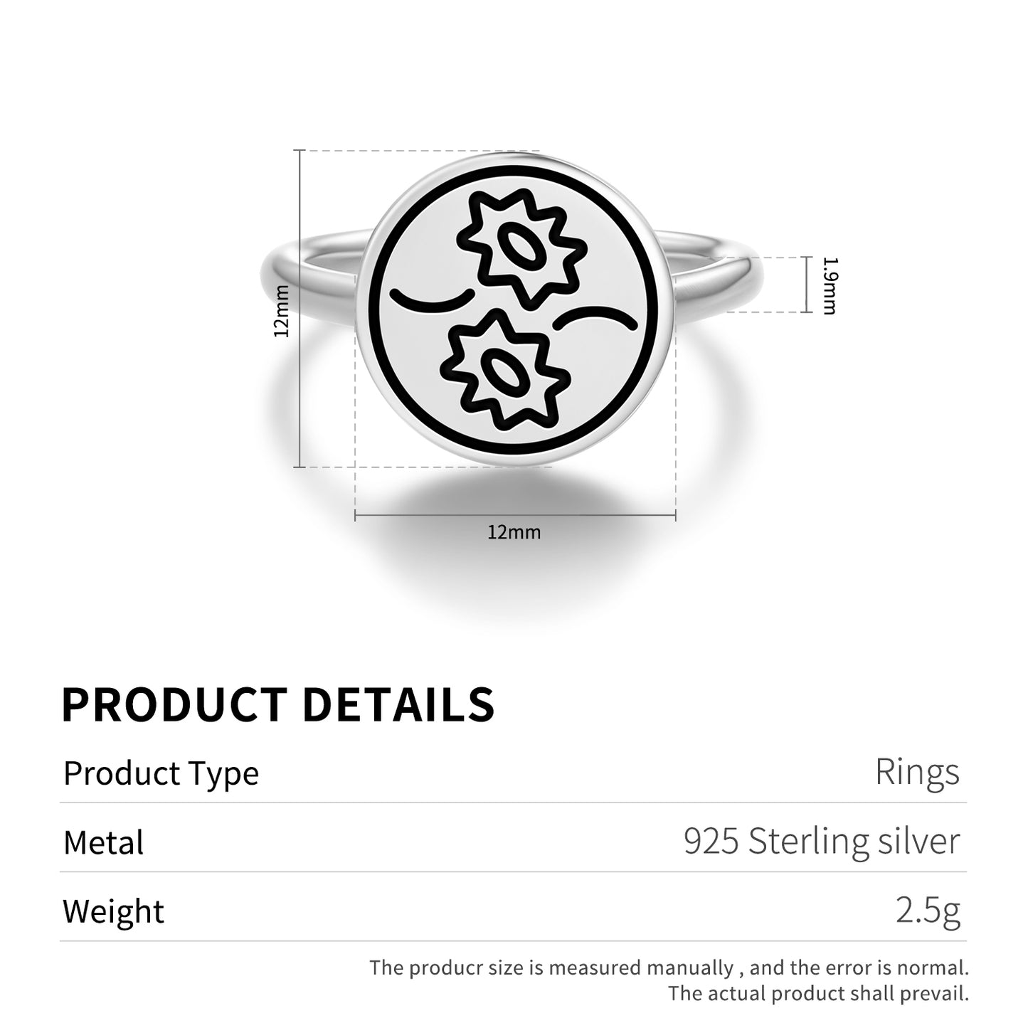 Pisces Seal Anthroposophy Symbols Adjustable Open Ring