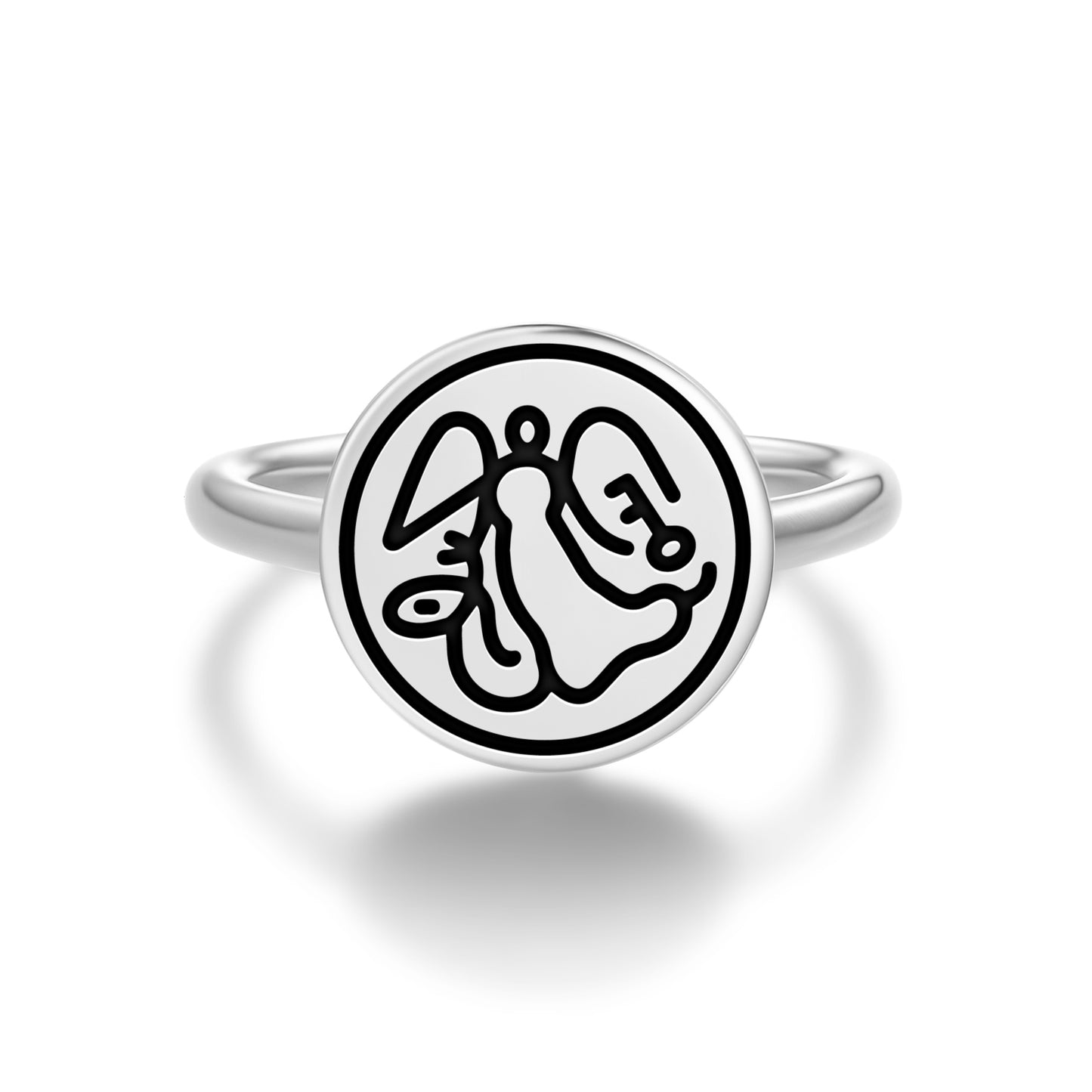 Sixth Apocalyptic Seal Anthroposophy Symbols Adjustable Open Ring