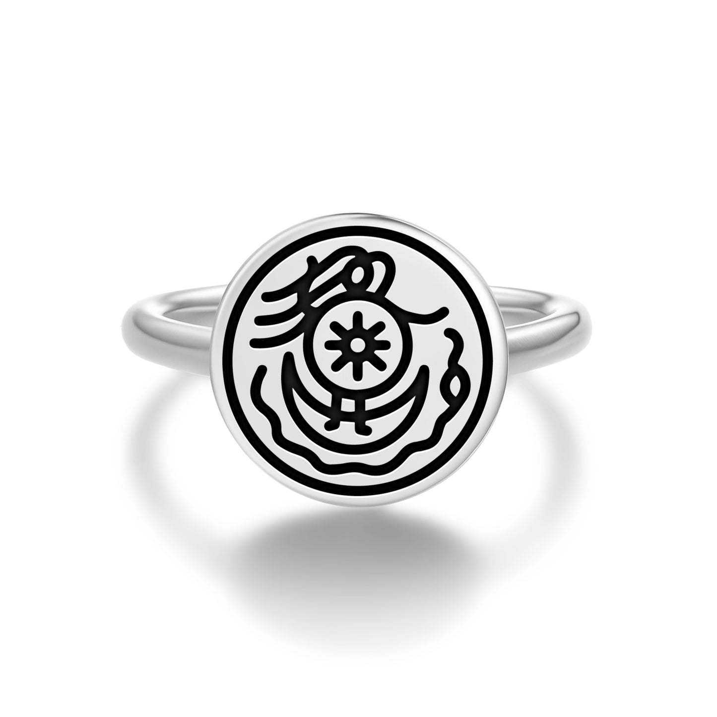 Fifth Apocalyptic Seal Anthroposophy Symbols Adjustable Open Ring