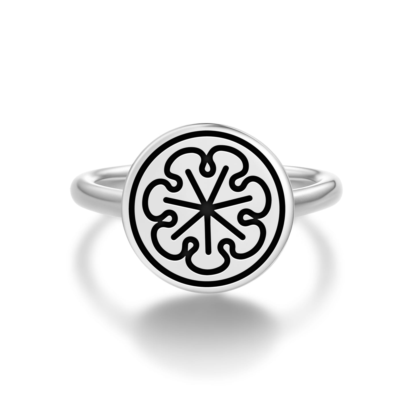 Jupiter Seal Anthroposophy Symbols Adjustable Open Ring