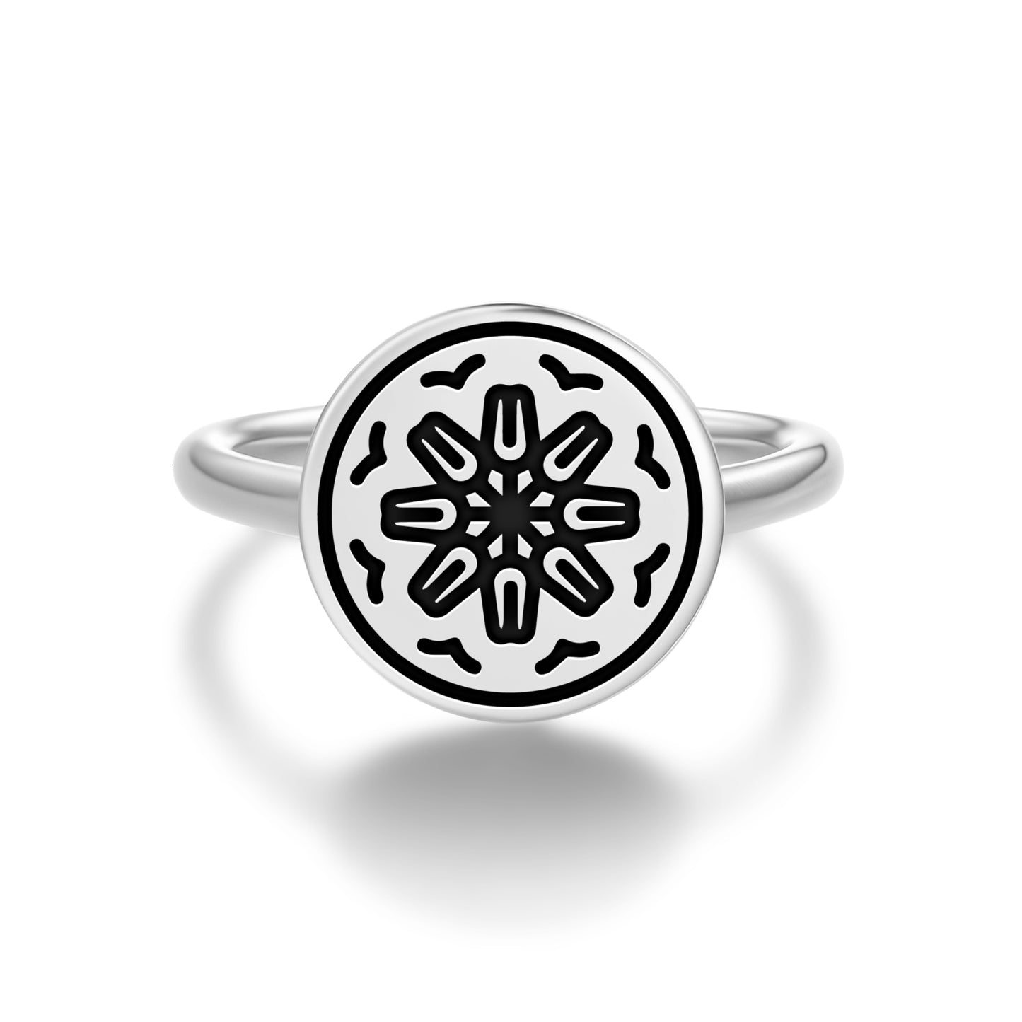 Moon Seal Anthroposophy Symbols Adjustable Open Ring