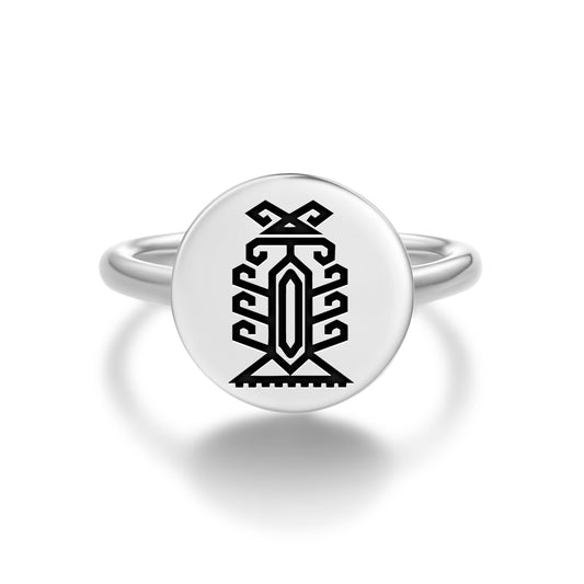 Basak – Spike Turkish Symbols Adjustable Open Ring
