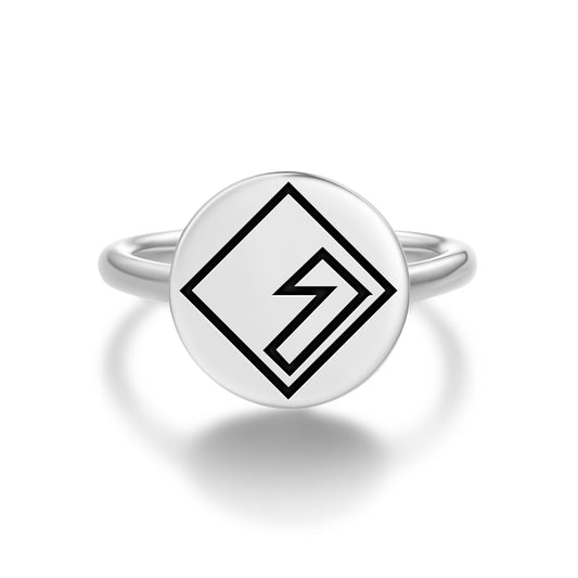 Aşk ve Birleşim – Love and Unison Turkish Symbols Adjustable Open Ring