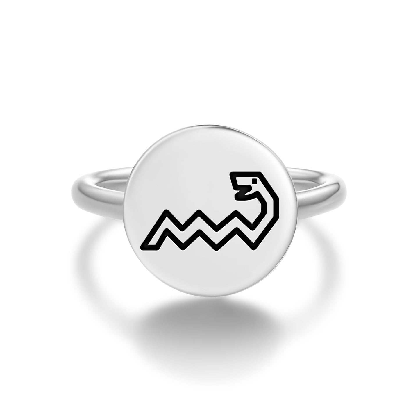 Yilan – Snake Turkish Symbols Adjustable Open Ring