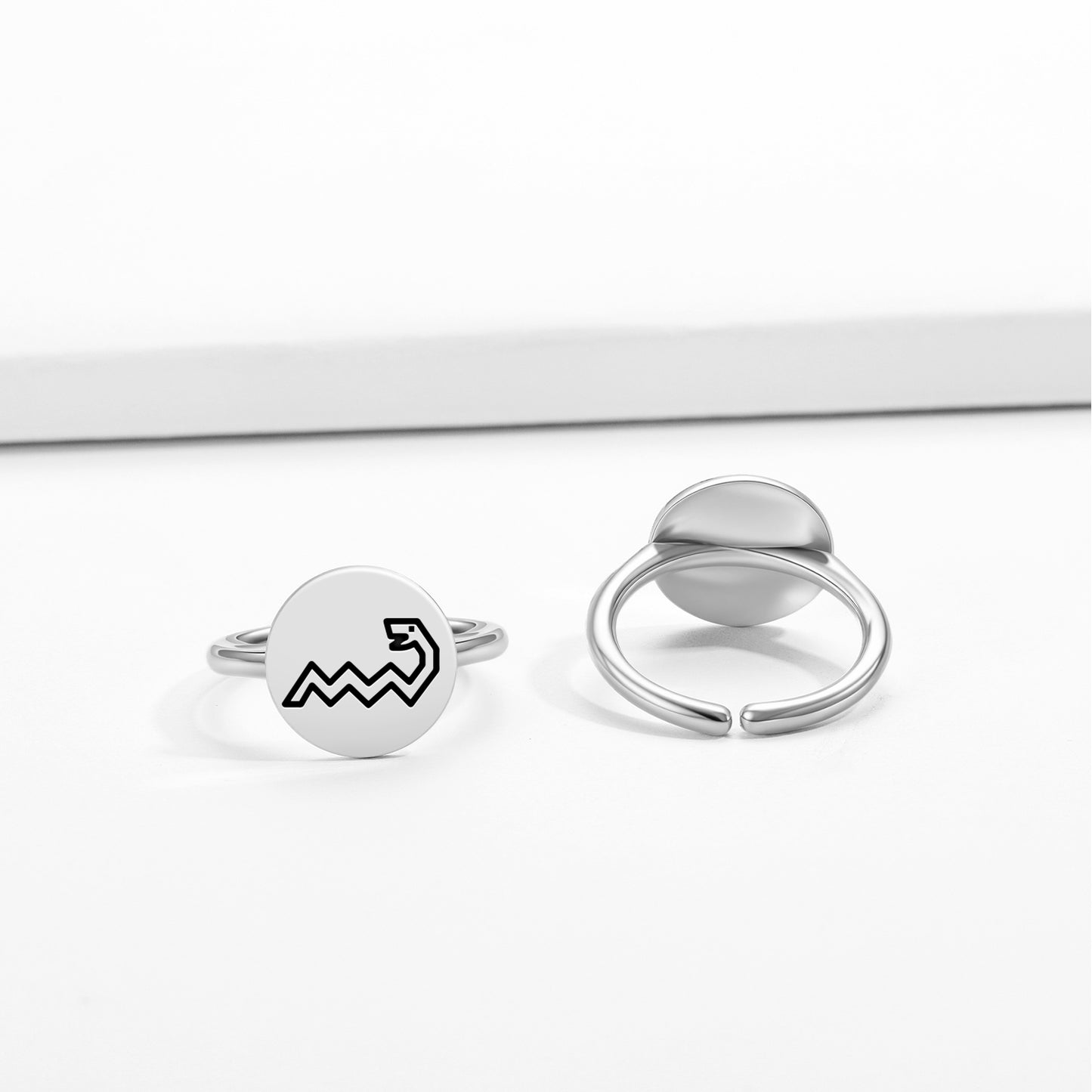 Yilan – Snake Turkish Symbols Adjustable Open Ring