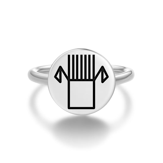 Tarak – Comb Turkish Symbols Adjustable Open Ring