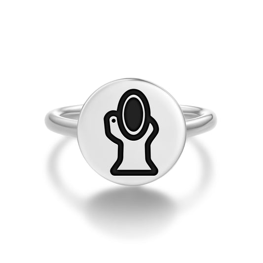 Tumi Te Se Kusua Adinkra Symbols Adjustable Open Ring